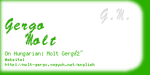 gergo molt business card